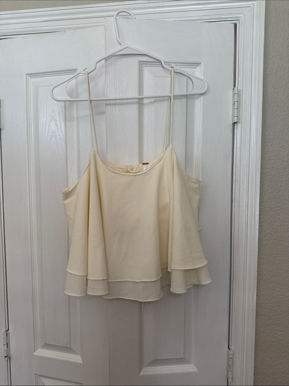 Free People Cream Layered Spaghetti-Strap Camisole